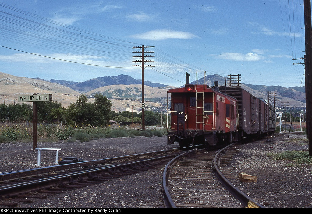 WP 445 caboose at WP-UP JCT